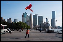 Kite and Peoples Memorial Tower, the Bund. Shanghai, China ( color)