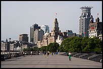 Promenade and colonial buildings, the Bund. Shanghai, China ( color)