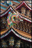 Roof detail, Guandu Temple. Taipei, Taiwan ( color)