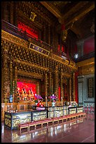 Inside main room, Guandu Temple. Taipei, Taiwan (color)