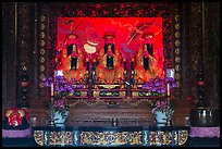 Main altar, Guandu Temple. Taipei, Taiwan (color)