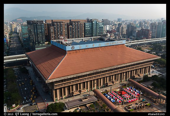 Central station seen from above. Taipei, Taiwan