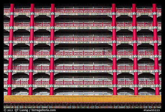 Facade detail, Grand Hotel. Taipei, Taiwan