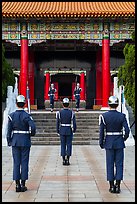 Changing of the honor guard, Martyrs Shrine. Taipei, Taiwan ( color)