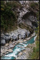 Liwu River gorge, Taroko Gorge. Taroko National Park, Taiwan (color)