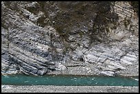 Marble cliff and Liwu River, Taroko Gorge. Taroko National Park, Taiwan ( color)