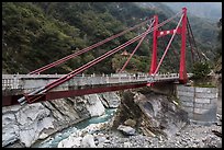 Cimu Bridge(Motherly Devotion Bridge), Taroko Gorge. Taroko National Park, Taiwan (color)
