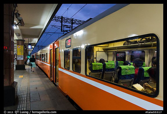 Train, Hualien Station. Taiwan (color)