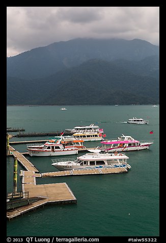 Tour boats. Sun Moon Lake, Taiwan