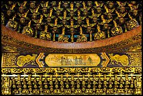 Detail of gilded ceiling and wall, Wen Wu temple. Sun Moon Lake, Taiwan ( color)