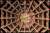 Plafond ceiling detail, Longshan Temple. Lukang, Taiwan ( color)