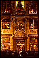 La Chaloupe d'or tavern, former tailors guild house, Grand Place, night. Brussels, Belgium