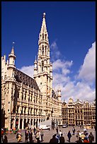 Grand Place and town hall. Brussels, Belgium ( color)