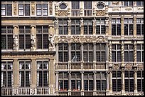 Detail of guild house facades. Brussels, Belgium ( color)