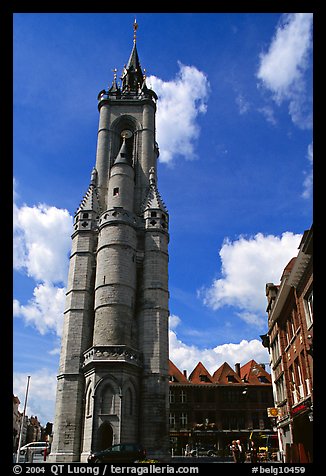 Beffroi, the oldest in the country. Tournai, Belgium (color)