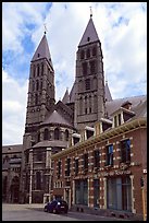 Notre Dame Cathedral, in romanesque style. Tournai, Belgium