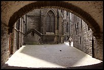 Arch ouside Notre Dame Cathedral. Tournai, Belgium