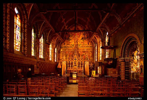 Upper Chapel of the Basilica of Holy Blood (Heilig-Bloedbasiliek). Bruges, Belgium (color)