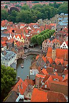 Canals and rooftops. Bruges, Belgium ( color)