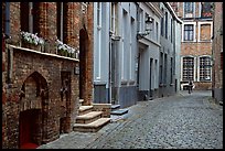 Coblestone street. Bruges, Belgium ( color)