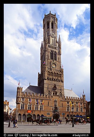 Hallen and Belfort. Bruges, Belgium (color)