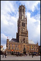 Hallen and Belfort. Bruges, Belgium (color)
