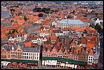 View of the town from the belfry. Bruges, Belgium ( color)