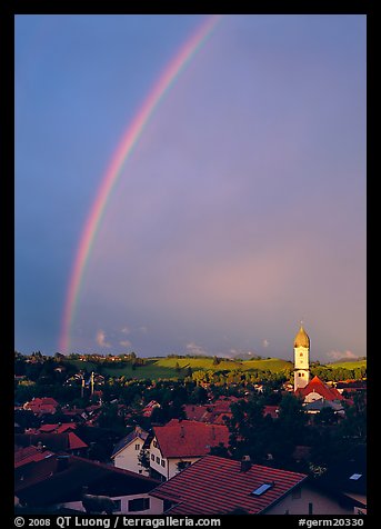 Rainbow over Nesselwang. Bavaria, Germany (color)