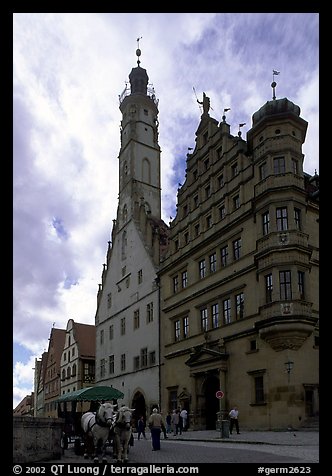 Rathaus. Rothenburg ob der Tauber, Bavaria, Germany (color)