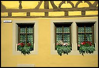 Detail of half-timbered house. Rothenburg ob der Tauber, Bavaria, Germany