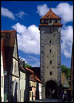 Tower of the rampart walls. Rothenburg ob der Tauber, Bavaria, Germany ( color)