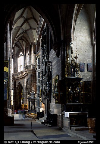 Interior of Sankt Lozenz Kirche. Nurnberg, Bavaria, Germany (color)