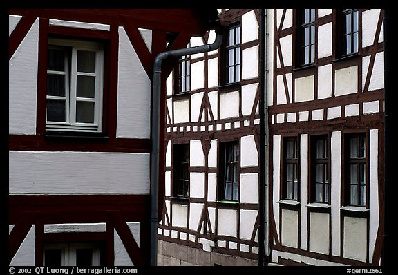 Timbered houses. Nurnberg, Bavaria, Germany