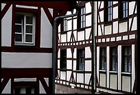 Timbered houses. Nurnberg, Bavaria, Germany (color)