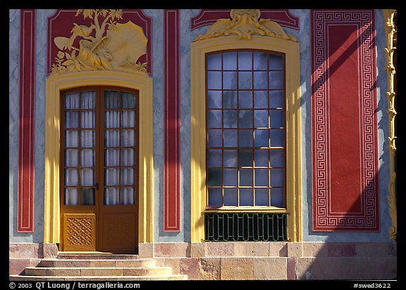 Gate and window, royal residence of Drottningholm. Sweden (color)
