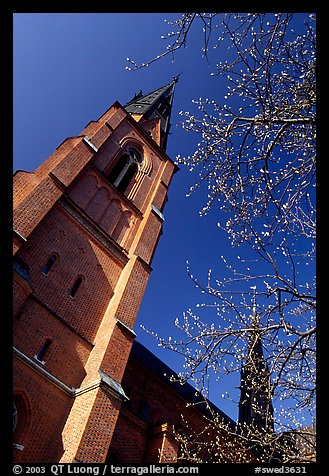 Cathedral in French gothic style, Uppsala. Uppland, Sweden (color)
