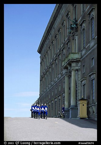 Royal Palace and Royal Guard. Stockholm, Sweden (color)