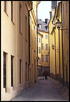 Narrow street of Gamla Stan. Stockholm, Sweden (color)