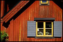 Detail of a red house. Stockholm, Sweden (color)