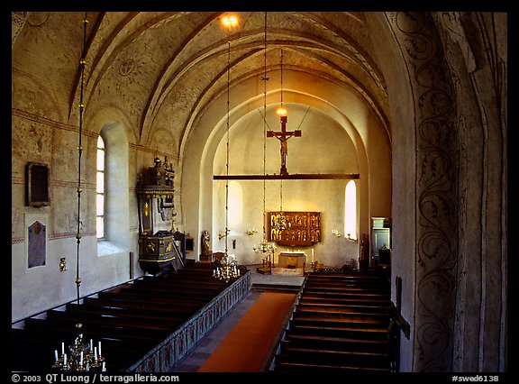 12th century Church of Gamla Uppsala. Uppland, Sweden (color)