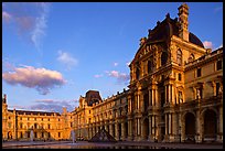 Denon Wing of the Louvre at sunset. Paris, France ( color)