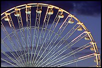 Detail of Ferris wheel at dusk, Tuileries. Paris, France (color)