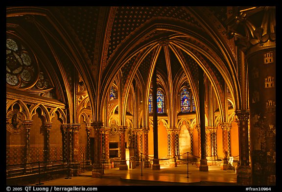 Lower Holy Chapel. Paris, France (color)