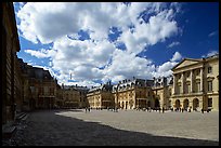 Entrance court of the Versailles Palace. France (color)