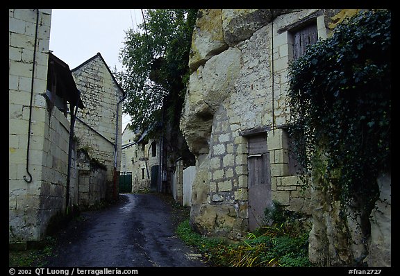Troglodyte houses. Loire Valley, France (color)