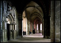 Outer  aisle,  the Saint-Etienne Cathedral. Bourges, Berry, France