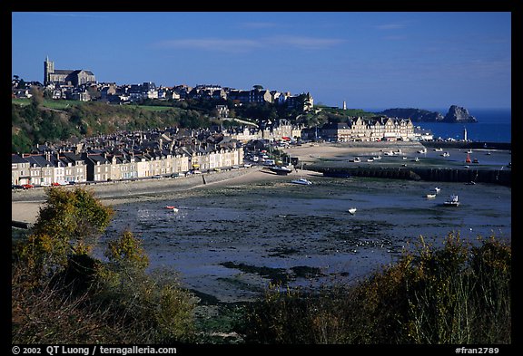 Cancale at low tide. Brittany, France