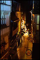 Medieval street. Mont Saint-Michel, Brittany, France
