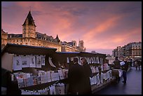 Bouquinistes (antiquarian booksellers) on the banks of the Seine. Paris, France ( color)