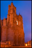 Cathedral at dusk, Amiens. France